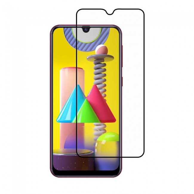 Samsung Galaxy M31 Tempered 9D Glass Ultimate Margoun - Black Frame
