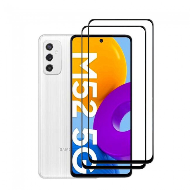 2Pack Samsung Galaxy M52 5G Glass 3D Tempered Screen Protector Super Shieldz by Margoun