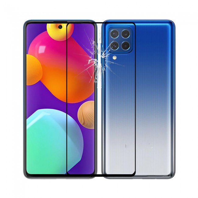Samsung Galaxy M62 Tempered Glass 3D Ultimate Margoun - Black Frame