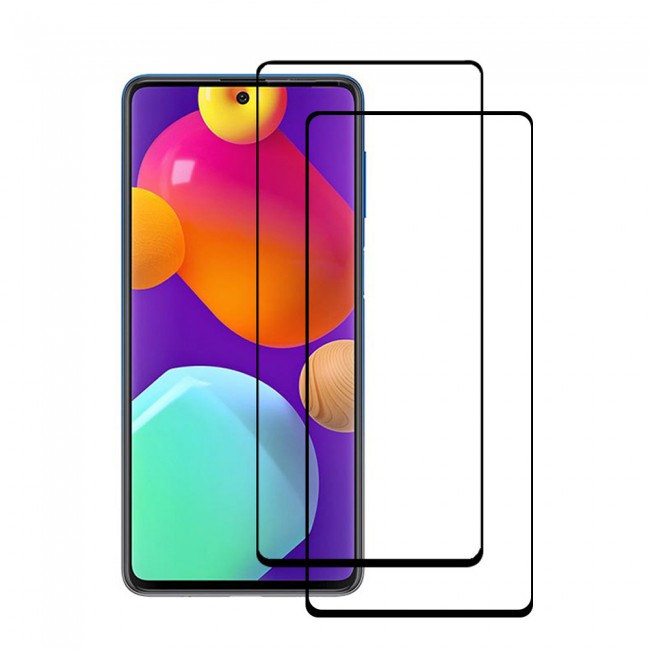 Samsung Galaxy M62 Tempered 3D Glass 2-Pack Super Shieldz Margoun- Black Frame