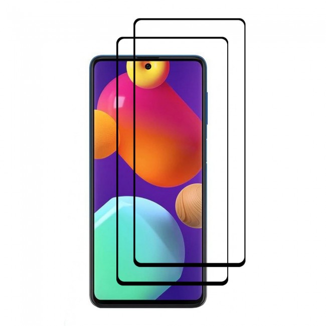 Samsung Galaxy M62 Tempered 3D Glass 2-Pack Super Shieldz Margoun- Black Frame
