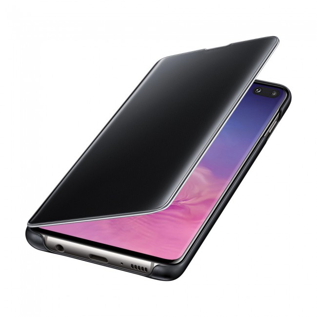 Samsung Galaxy S10 Plus Clear View Flip Case Cover - Black