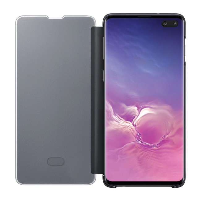 Samsung Galaxy S10 Plus Clear View Flip Case Cover - Black