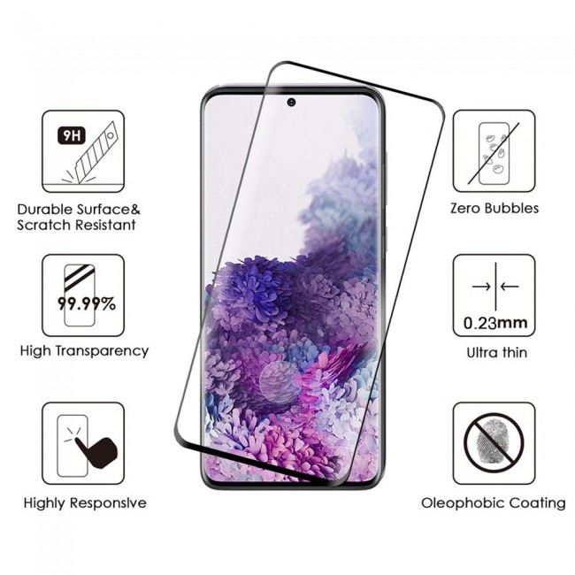 Samsung Galaxy S21 Ultra 5G 2-Pack 3D Screen Protector Super Shieldz by Margoun - Black Edge