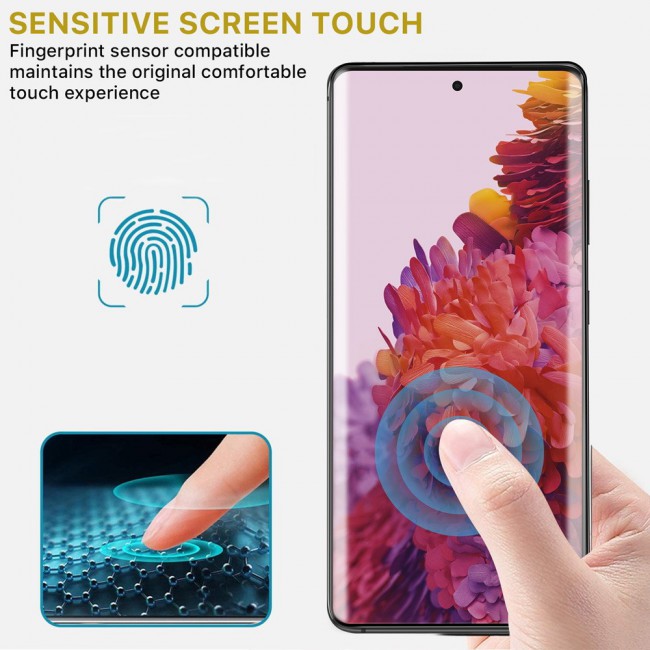 Samsung Galaxy S21 Ultra 5G Glass 3D Tempered Screen Protector Grand Shieldz by Margoun - Black Edge