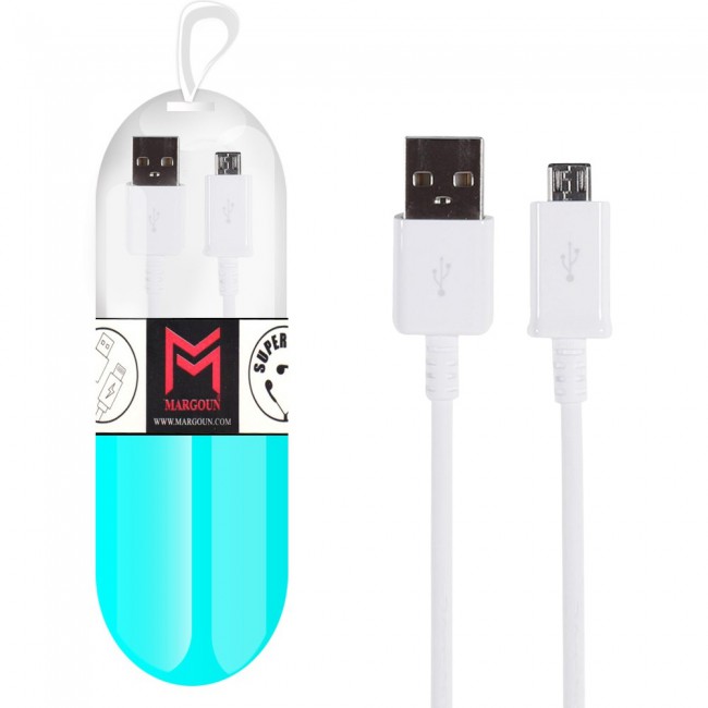 Samsung Galaxy S4 White USB Cable with Free Margoun Cable Organizer – Black ,White , Blue , Purple