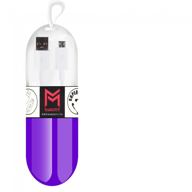 Samsung Galaxy S4 White USB Cable with Free Margoun Cable Organizer – Black ,White , Blue , Purple