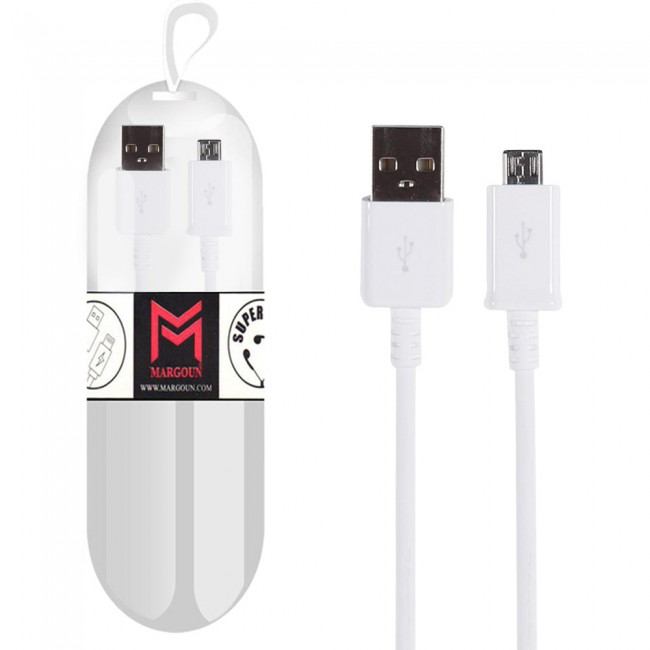Samsung Galaxy S4 White USB Cable with Free Margoun Cable Organizer – Black ,White , Blue , Purple