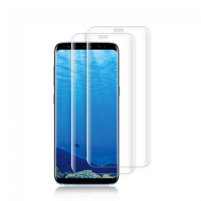 Samsung Galaxy S8 Curved Screen Protector 2Pack Super Shieldz by Margoun - Clear