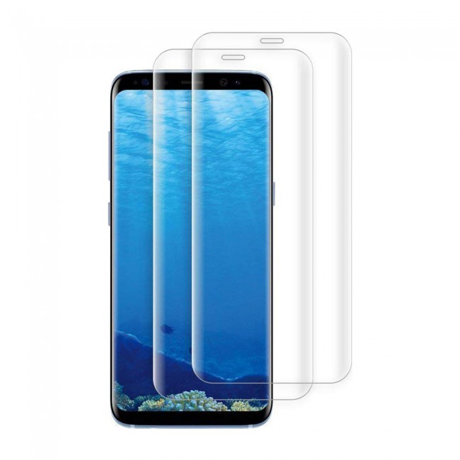 Samsung Galaxy S8 Curved Screen Protector 2Pack Super Shieldz by Margoun - Clear