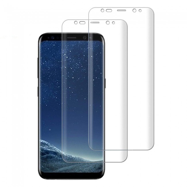 Samsung Galaxy S8 Plus Soft Curved Pet Screen Protector 2Pack Max Shieldz by Margoun - Clear