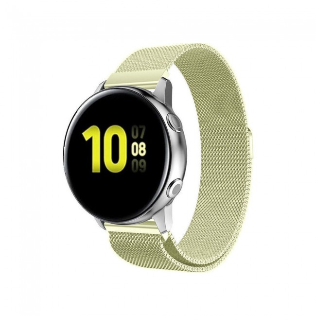 Samsung Galaxy Watch Active 2 Milanese 20mm Band 40 - 44mm Henlein Series by Margoun - Champagne Gold