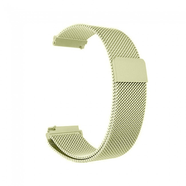 Samsung Galaxy Watch Active 2 Milanese 20mm Band 40 - 44mm Henlein Series by Margoun - Champagne Gold