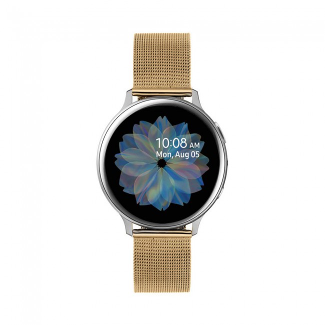 Samsung Galaxy Watch Active 2 Milanese 20mm Band 40-44mm Henlein Series by Margoun - Vintage Gold