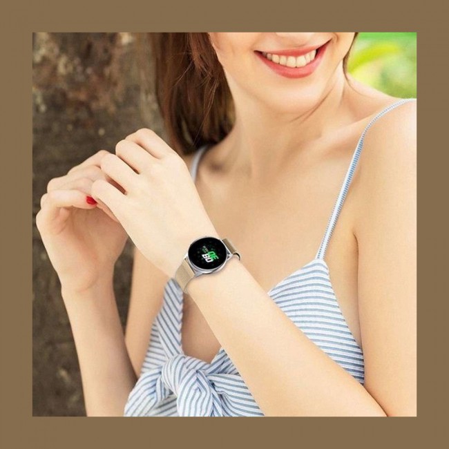 Samsung Galaxy Watch Active 2 Milanese 20mm Band 40-44mm Henlein Series by Margoun - Vintage Gold