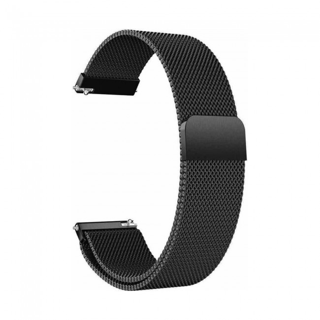 Samsung Galaxy Watch Active and Active 2 40-44mm Milanese Band 20mm Henlein Series by Margoun - Black