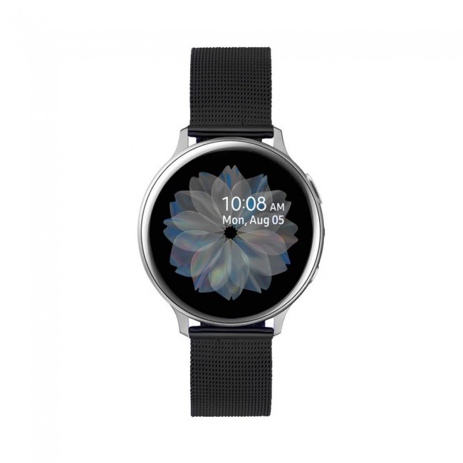 Samsung Galaxy Watch Active and Active 2 40-44mm Milanese Band 20mm Henlein Series by Margoun - Black
