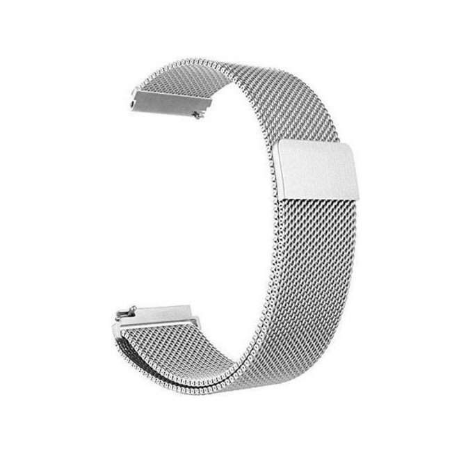 Samsung Galaxy Watch Active and Active 2 40-44mm Milanese Band 20mm Henlein Series by Margoun - Silver