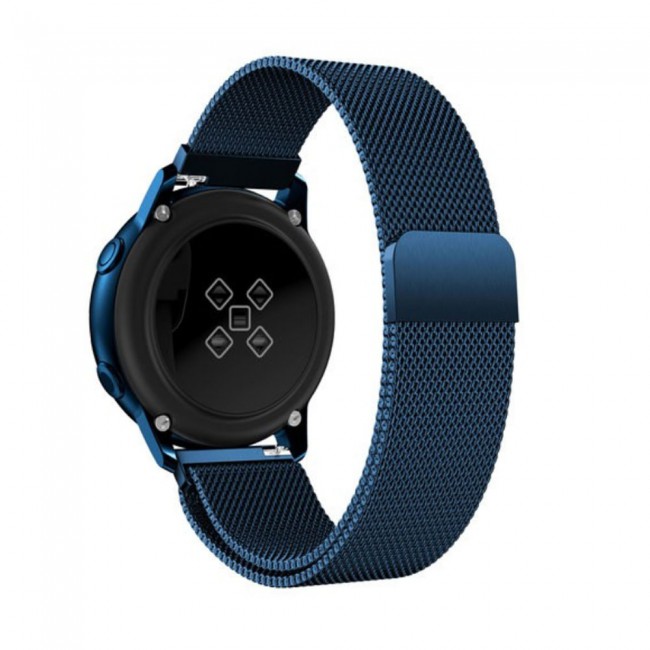 Samsung Galaxy Watch Active and Active 2 40-44mm Milanese Band 20mm Henlein Series by Margoun - Dark Blue