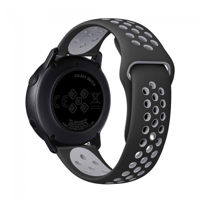Samsung Galaxy Watch Active and Active 2 Silicone 40-44mm Band 20mm Henlein Series by Margoun - Grey