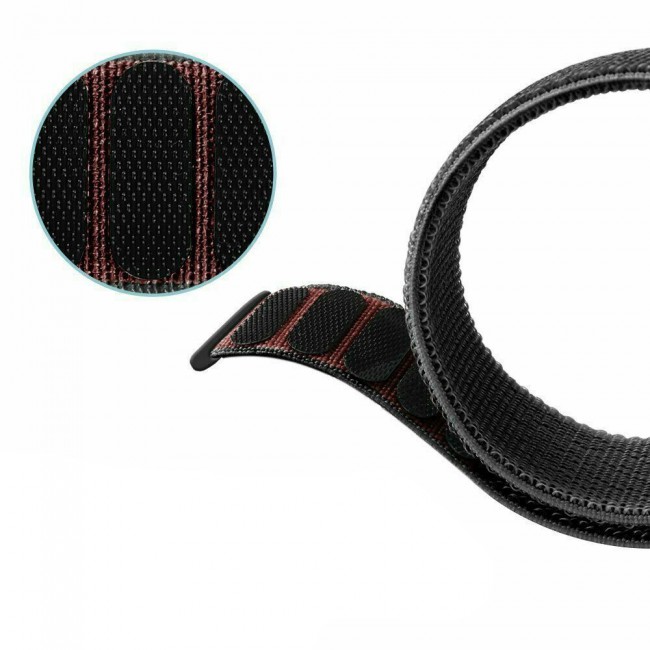 Samsung Galaxy Watch Active and Active 2 40-44mm Nylon Sport Loop Band 20mm - Black