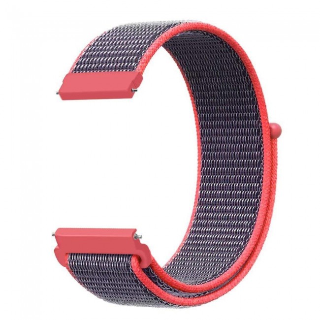 Samsung Galaxy Watch Active and Active 2 40-44mm Nylon Sport Loop Band 20mm - Electric Pink