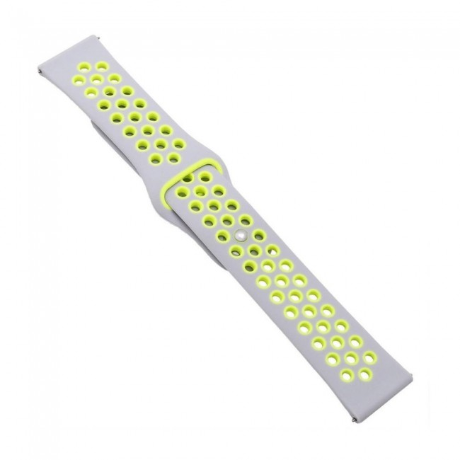 Samsung Galaxy Watch Active and Active 2 Silicone Band 20mm 40-44mm Henlein Series by Margoun - Grey Green