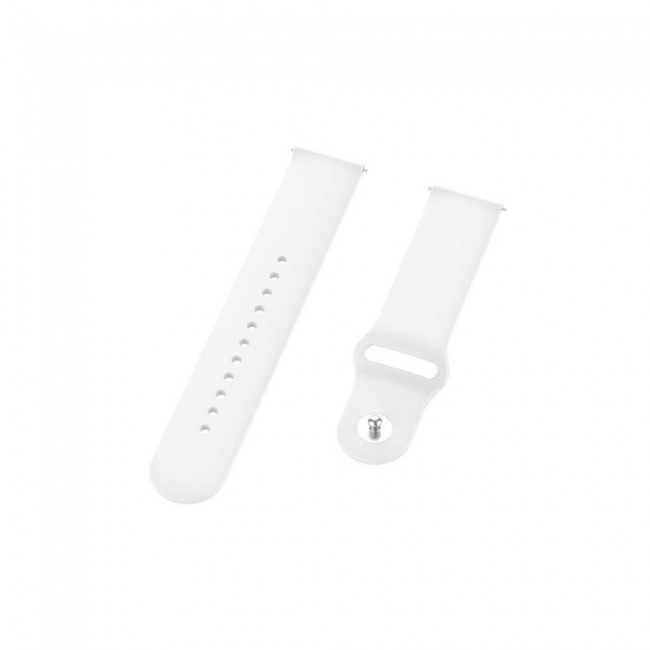 Samsung Galaxy Watch Active and Active 2 Soft Silicone 40-44 Band 20mm Henlein Series by Margoun - White