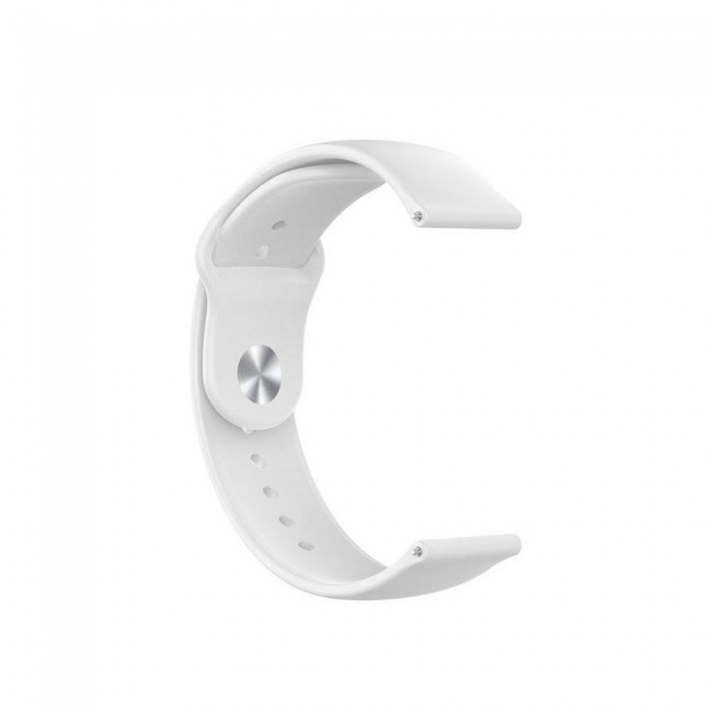 Samsung Galaxy Watch Active and Active 2 Soft Silicone 40-44 Band 20mm Henlein Series by Margoun - White