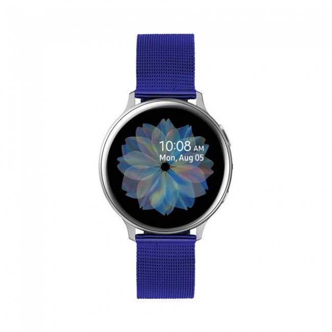 Samsung Galaxy Watch Active and Active 2 40-44mm Milanese Band 20mm Henlein Series by Margoun - Blue