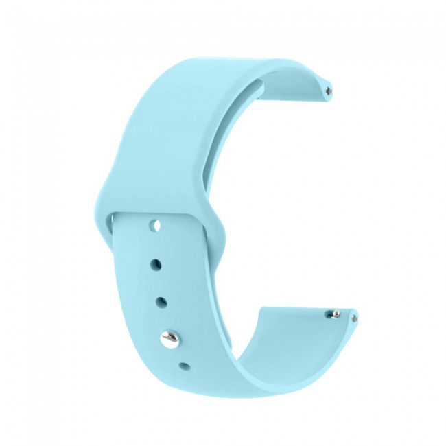 Samsung Galaxy Watch Active and Active 2 Soft Silicone 40-44 Band 20mm Henlein Series by Margoun - Lime Green Blue