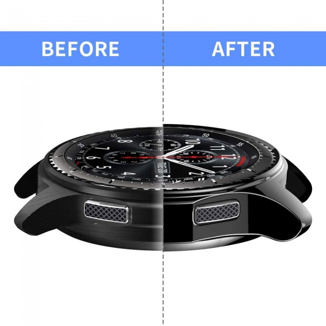 Samsung Gear S3 Frontier S3 Classic 2Pack Screen Protector and Black TPU Cover by Margoun