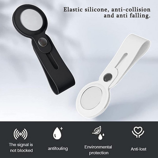 Margoun Silicone AirTag Loop for Apple AirTag – White
