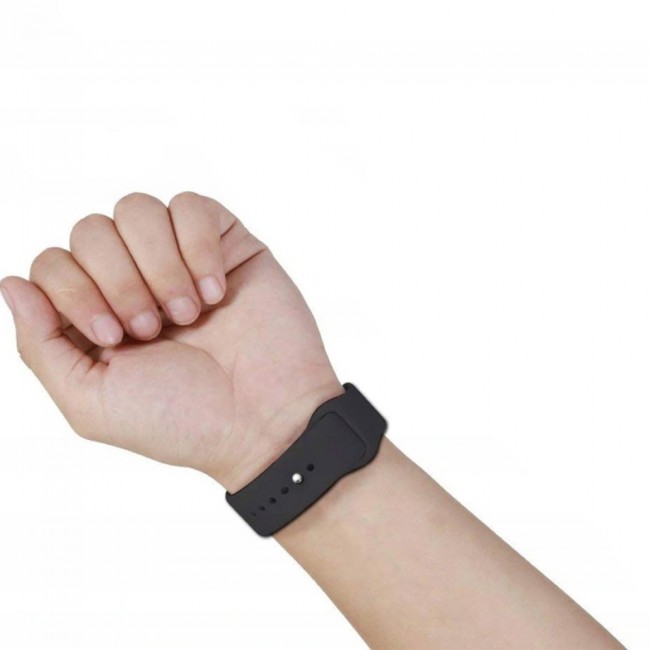 Soft Silicone Band 22mm for Samsung Gear S3 Frontier and Classic Henlein Series Margoun - Black