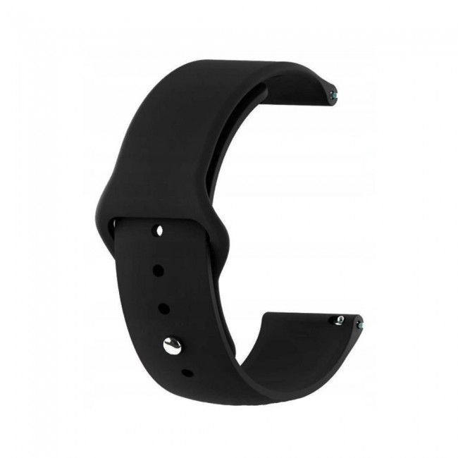 Soft Silicone Band 22mm for Samsung Gear S3 Frontier and Classic Henlein Series Margoun - Black