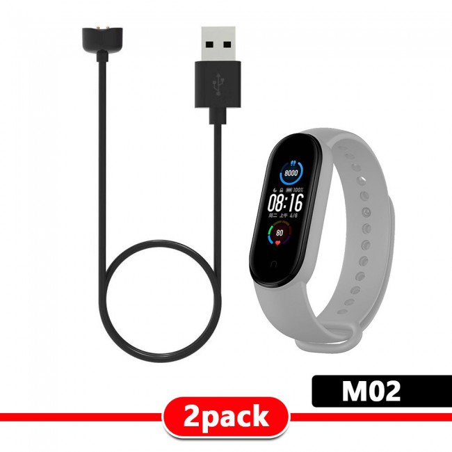 Silicone Band and USB Charger Cable Adapter for Xiaomi Mi Band 5 - ALL Colors