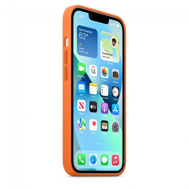 Margoun Silicone Case Cover for Apple iPhone 13 Pro Max - Orange