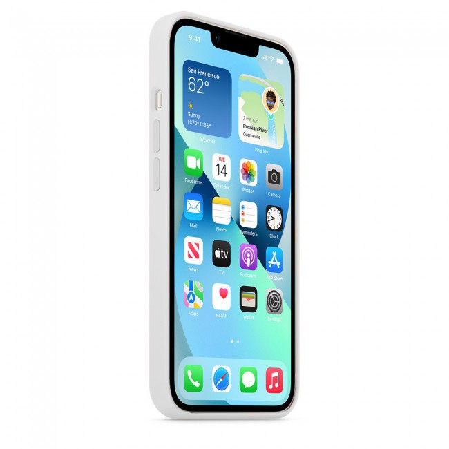 Margoun Silicone Case Cover for Apple iPhone 13 Pro Max - White