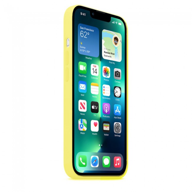 Margoun Silicone Case Cover for Apple iPhone 13 Pro Max - Yellow