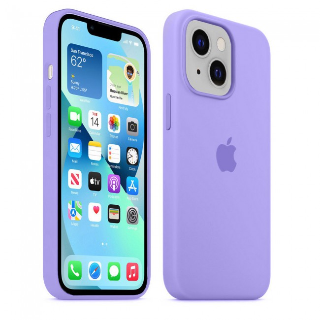 Margoun Silicone Case Cover for Apple iPhone 13 - Purple