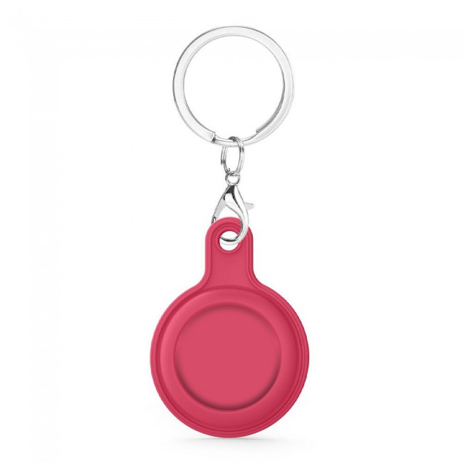 Margoun AirTag Silicone Key Ring for Apple AirTag - Red