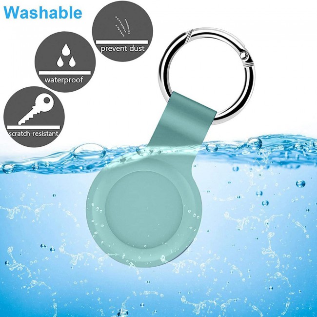 Margoun Silicone Key Ring for Apple AirTag - Sage Green
