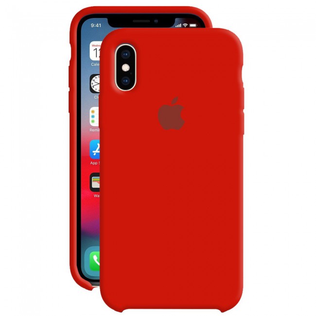 Silicone Protective Case Cover for Apple iPhone X and XS - Red