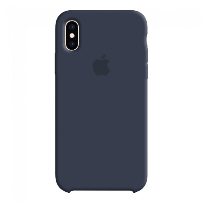 Silicone Protective Case Cover for Apple iPhone X and XS - Midnight Blue