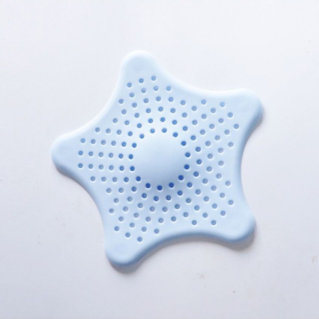 Silicone Star Sink Drain Filter Cover by Margoun - Light Blue