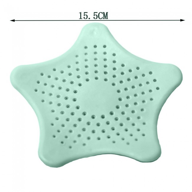 Silicone Star Sink Drain Filter Cover by Margoun - Light Green