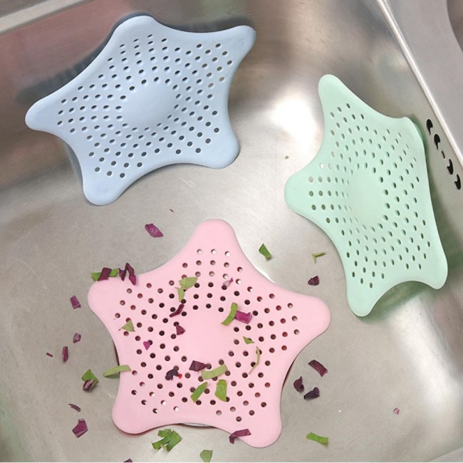 Silicone Star Sink Drain Filter Cover by Margoun - Light Green