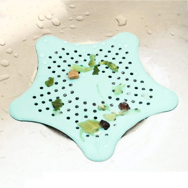 Silicone Star Sink Drain Filter Cover by Margoun - Light Green