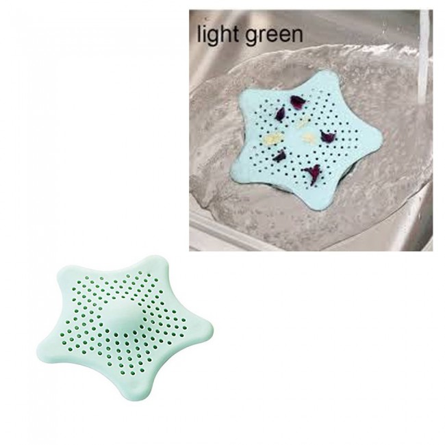 Silicone Star Sink Drain Filter Cover by Margoun - Light Green