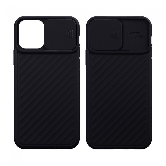 Slide Camera Shield Case and Screen Protector for iphone 11 - Black